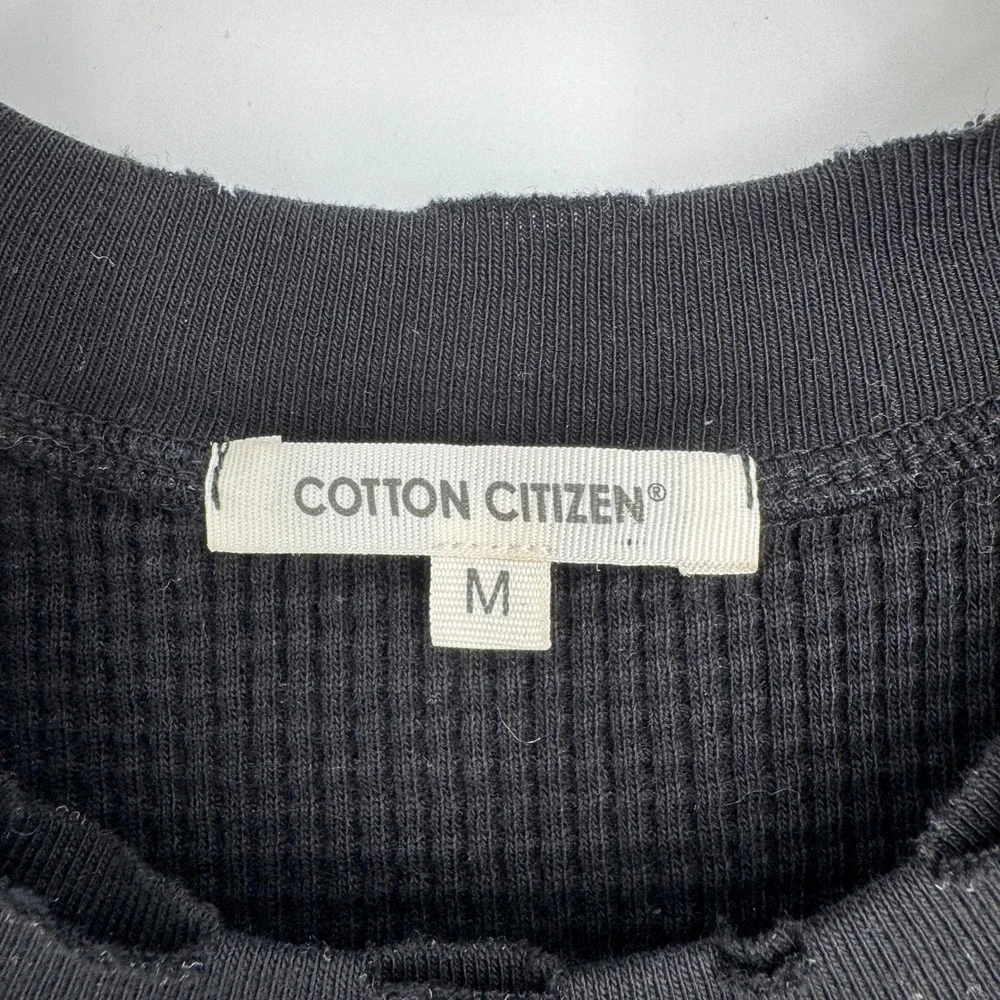 Cotton Citizen Monaco Waffle Knit Tank Dress Medium Black‎ Minimalist Casual - Picture 8 of 9
